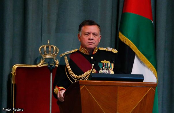 King Abdullah II of Jordan addressing the Jordanian parliament in November 2014.  Reuters photo.