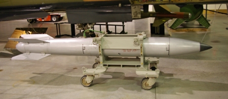 A B-61 variable yield nuclear bomb. (Wikipedia)