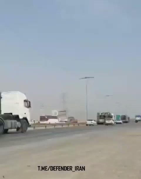 IRGC Moving Tanks and APCs in Khuzestan